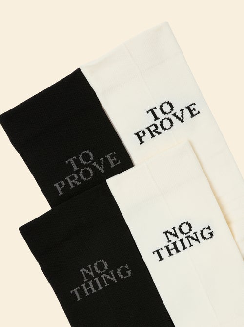 2er-Pack Socken mit Aufschrift - Kiabi