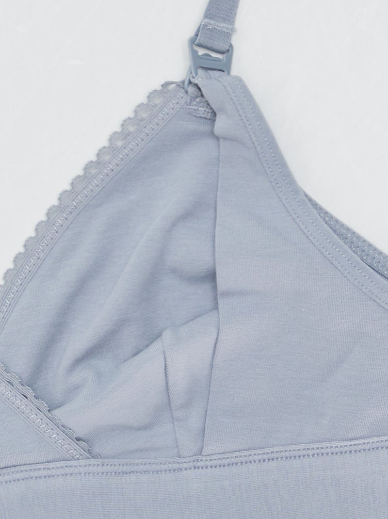 2er-Pack Still-BHs aus Baumwolle Blau - Kiabi