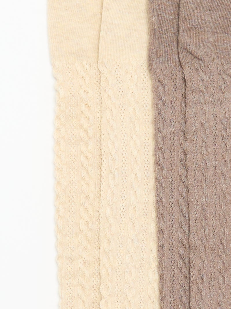2er-Pack Strumpfhosen Beige - Kiabi