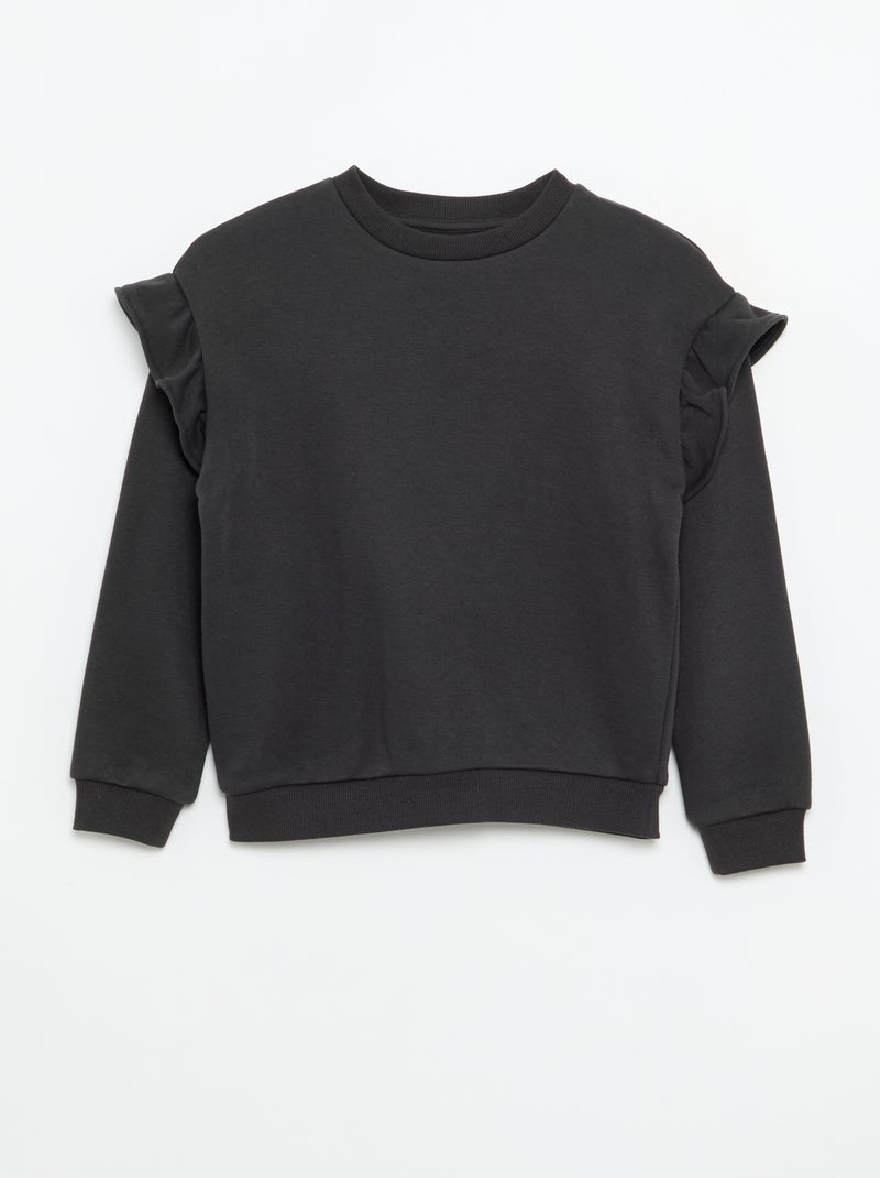 2er-Pack Sweatshirts mit Rüschen an den Schultern Grau - Kiabi