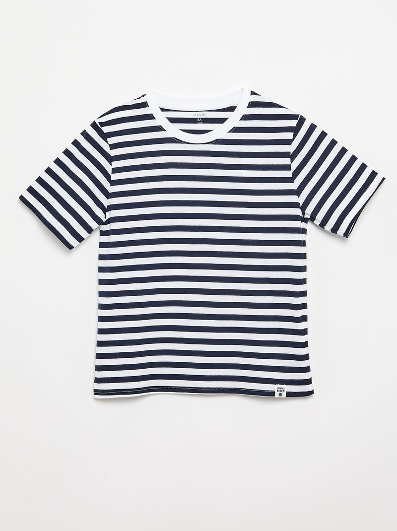 2er-Pack T-Shirts Blau - Kiabi