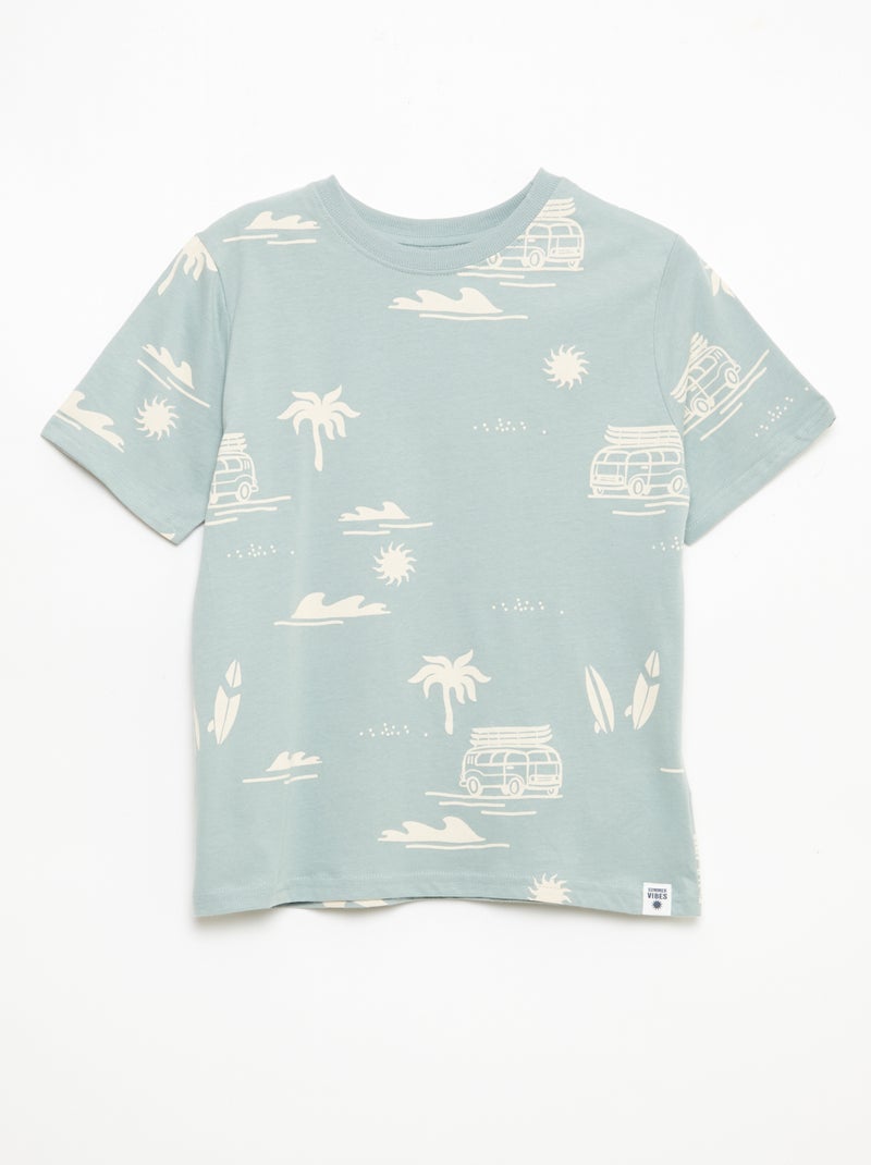 2er-Pack T-Shirts Blau - Kiabi