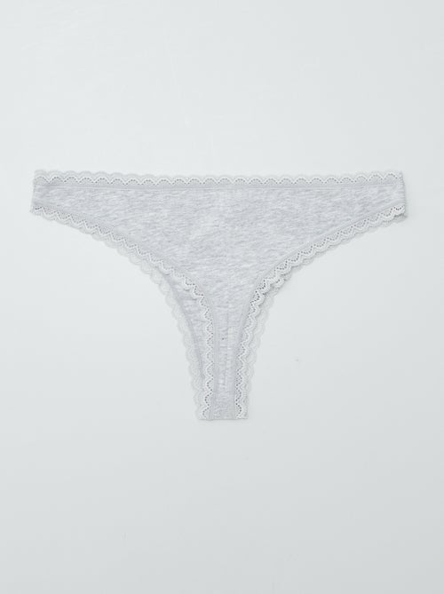 2er-Pack Tangas aus Baumwolle - Kiabi