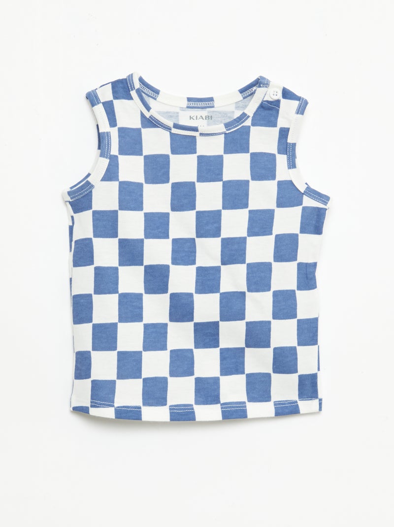 2er-Pack Tanktops Blau - Kiabi