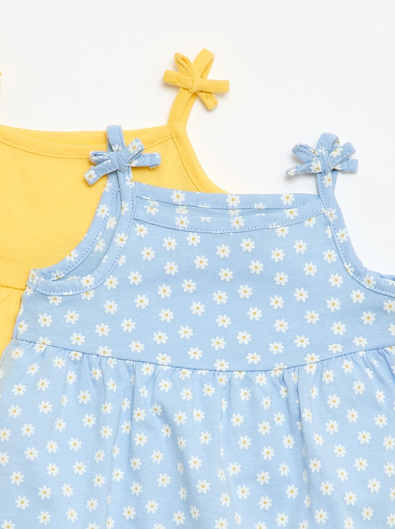 2er-Pack Trägerkleider Blau - Kiabi