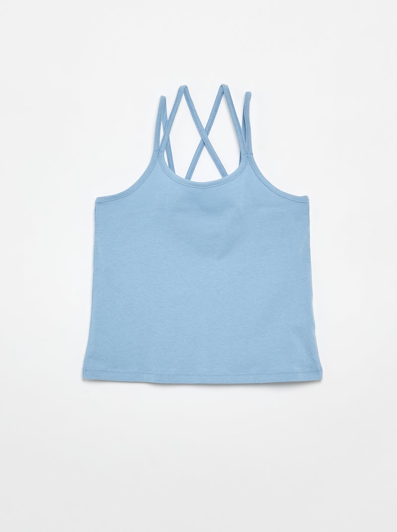 2er-Pack Trägershirts, davon 1 bedruckt Weiß - Kiabi
