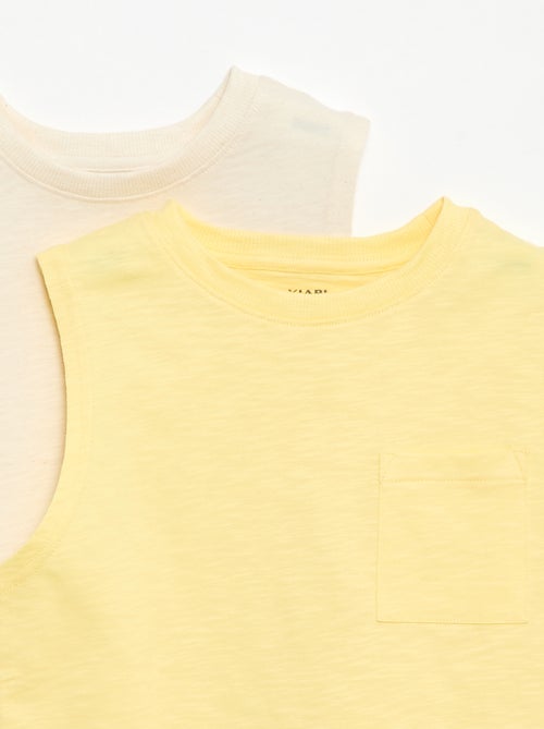 2er-Pack Trägershirts mit Brusttasche - Kiabi