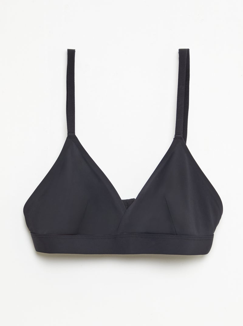 2er-Pack Triangel-BHs aus Mikrofaser Weiß - Kiabi