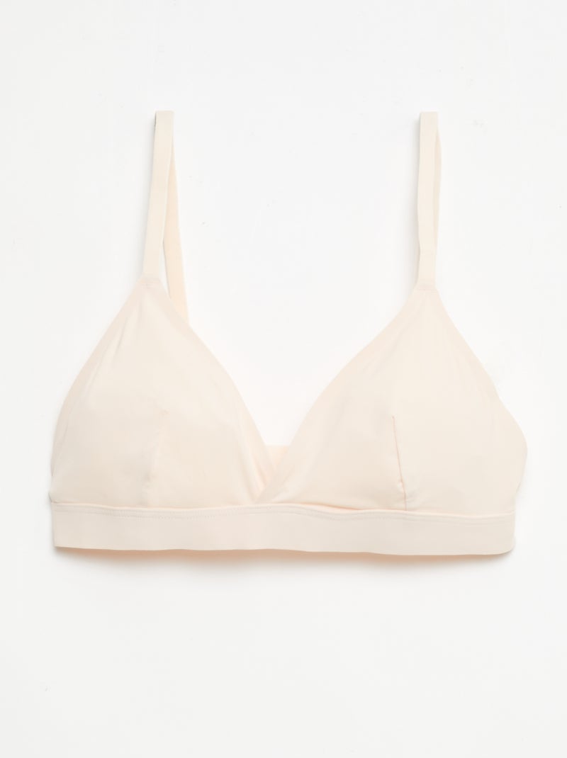2er-Pack Triangel-BHs aus Mikrofaser Weiß - Kiabi