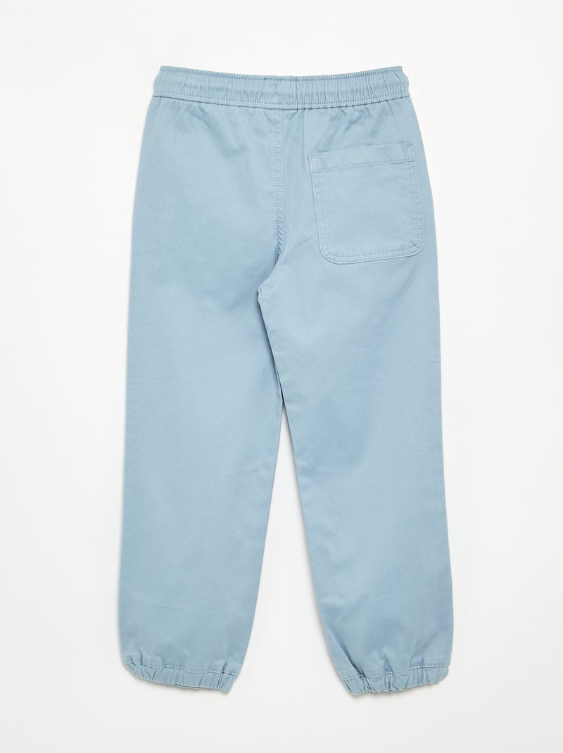 2er-Pack Twill-Jogginghosen Blau - Kiabi