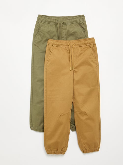 2er-Pack Twill-Jogginghosen - Kiabi