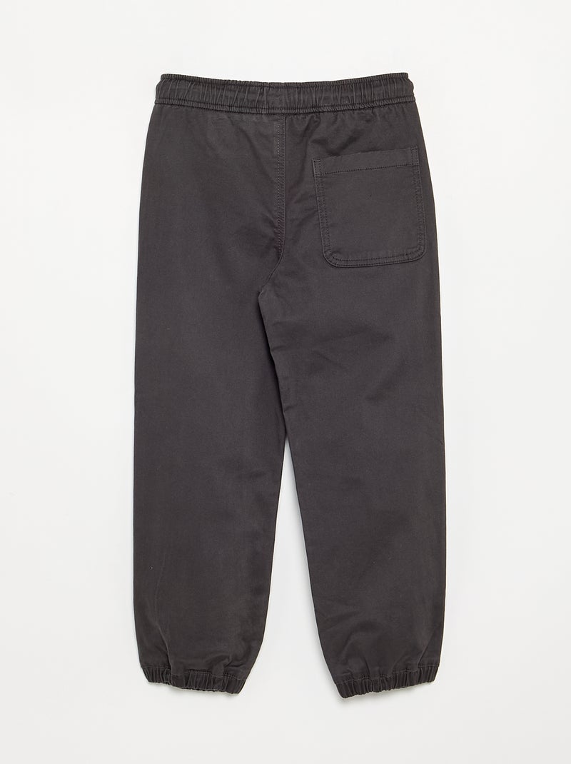 2er-Pack Twill-Jogginghosen Grau - Kiabi