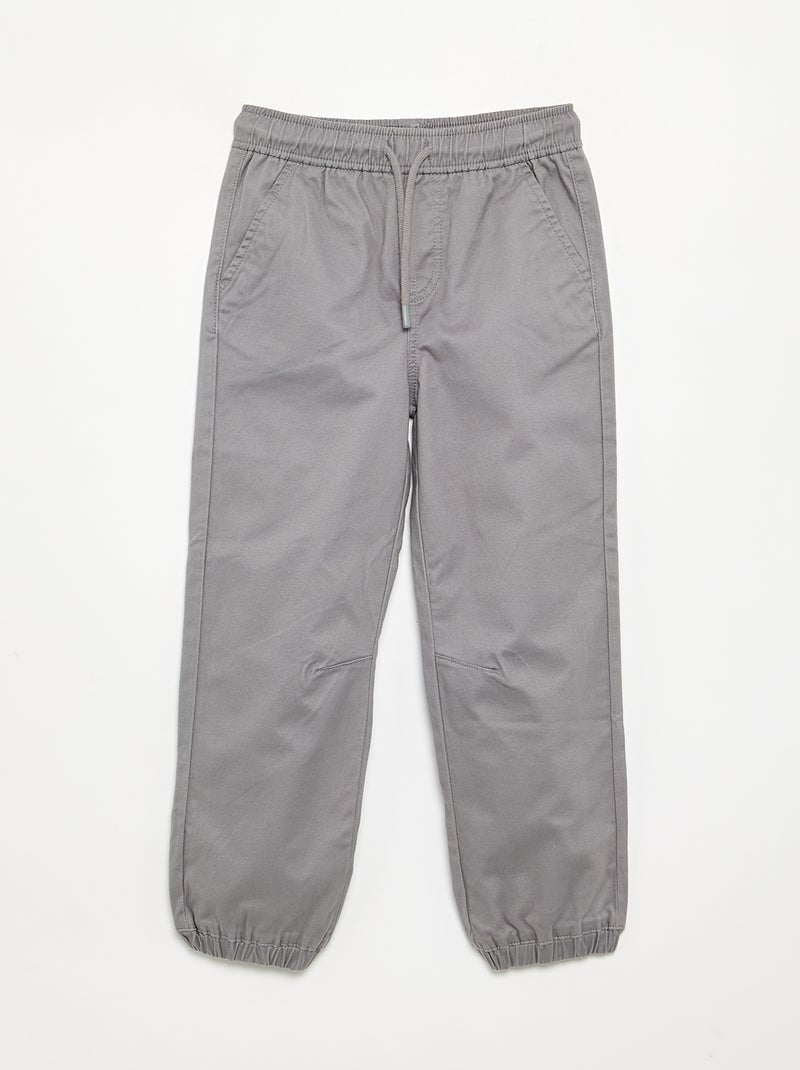 2er-Pack Twill-Jogginghosen Grau - Kiabi