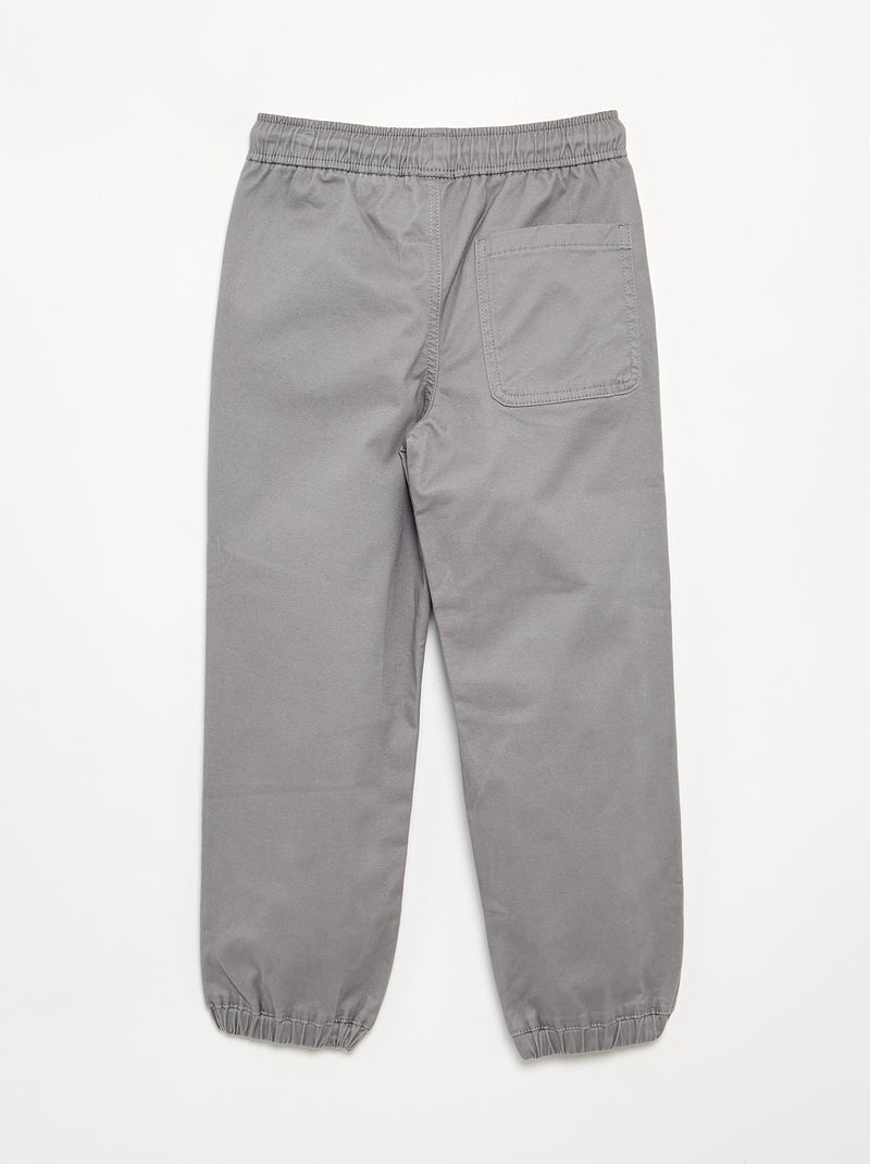 2er-Pack Twill-Jogginghosen Grau - Kiabi