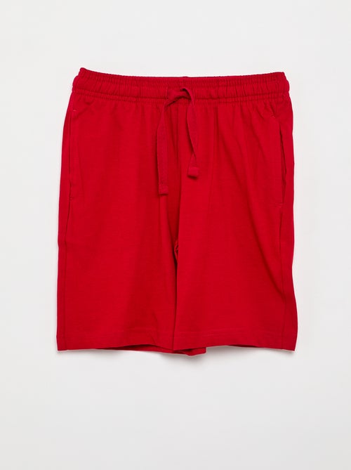 2er-Pack unifarbene Baumwoll-Jersey-Shorts - Kiabi