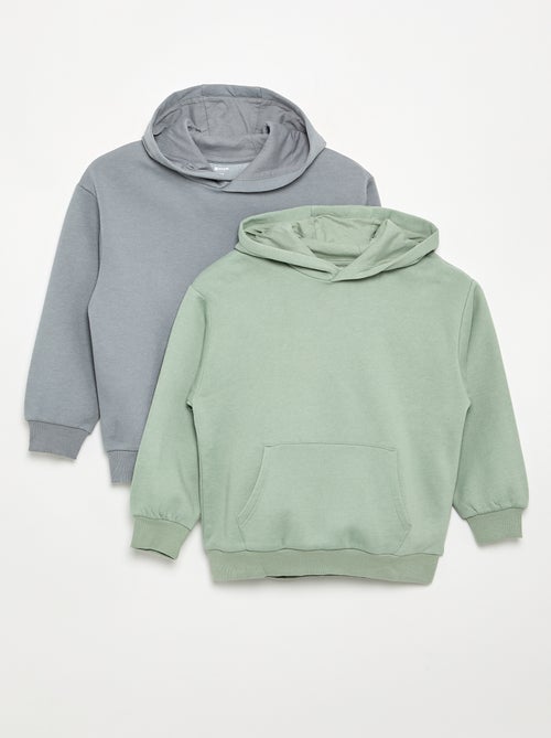 2er-Pack unifarbene Hoodies - Kiabi