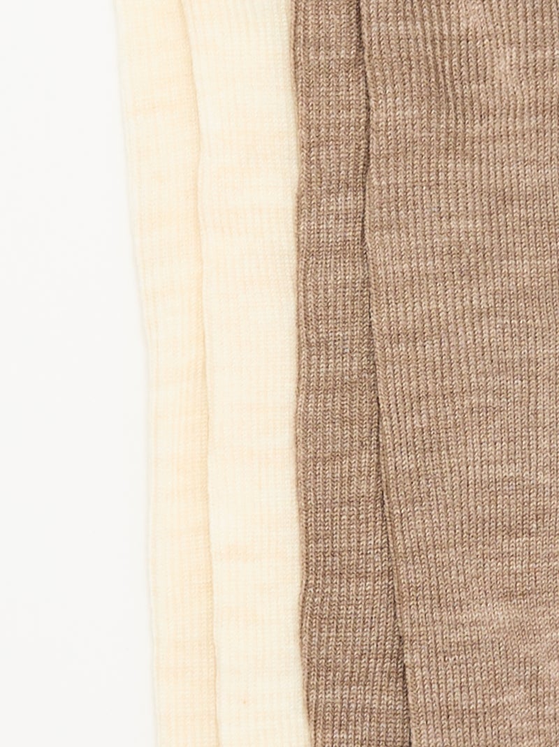 2er-Pack unifarbene Strumpfhosen Beige - Kiabi