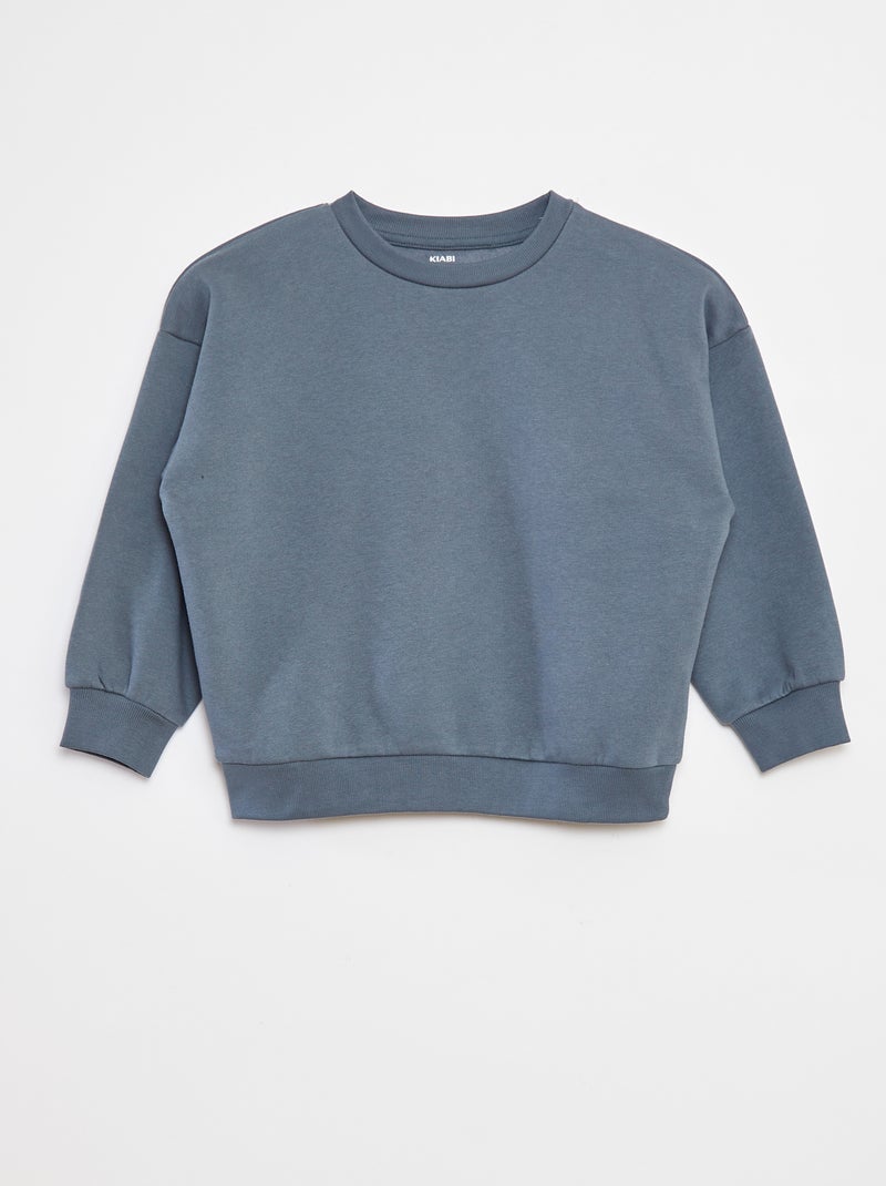 2er-Pack unifarbene Sweatshirts aus Molton Blau - Kiabi
