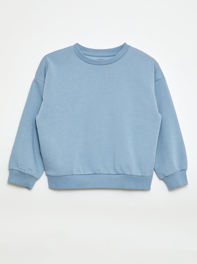 2er-Pack unifarbene Sweatshirts aus Molton Blau - Kiabi