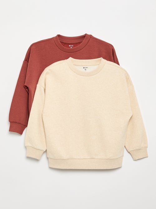 2er-Pack unifarbene Sweatshirts - Kiabi