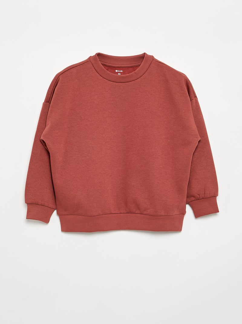 2er-Pack unifarbene Sweatshirts Beige - Kiabi