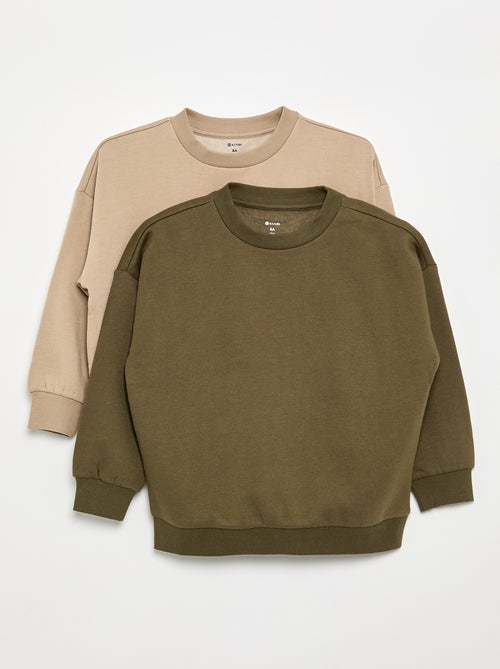 2er-Pack unifarbene Sweatshirts - Kiabi