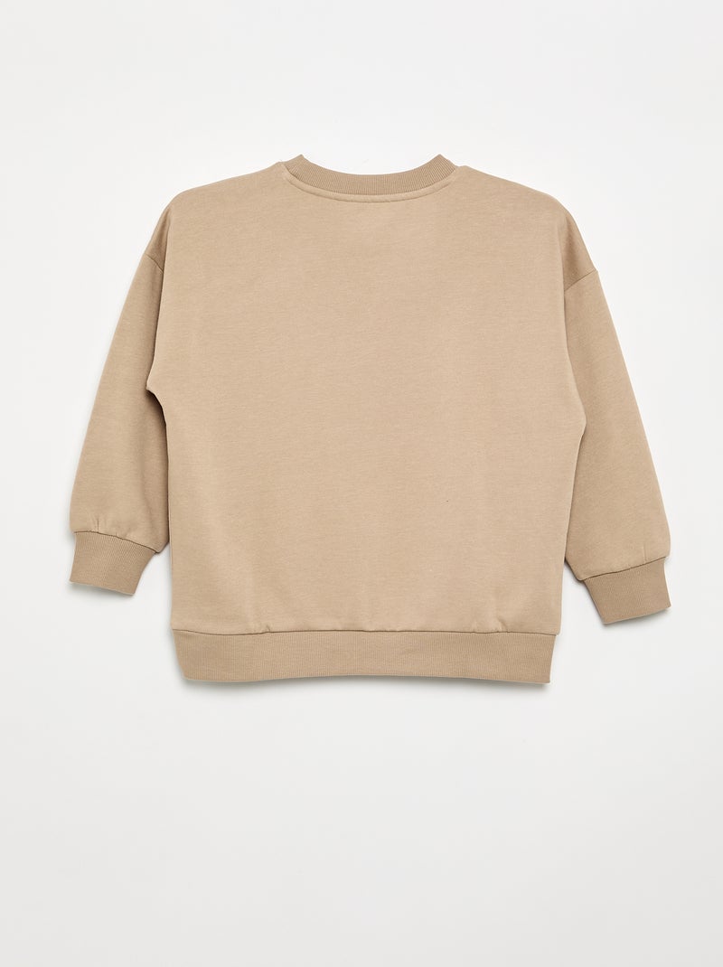 2er-Pack unifarbene Sweatshirts Kaki - Kiabi