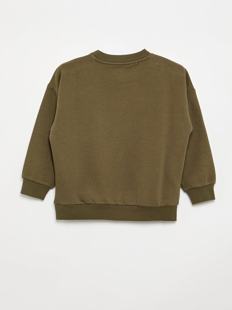 2er-Pack unifarbene Sweatshirts Kaki - Kiabi