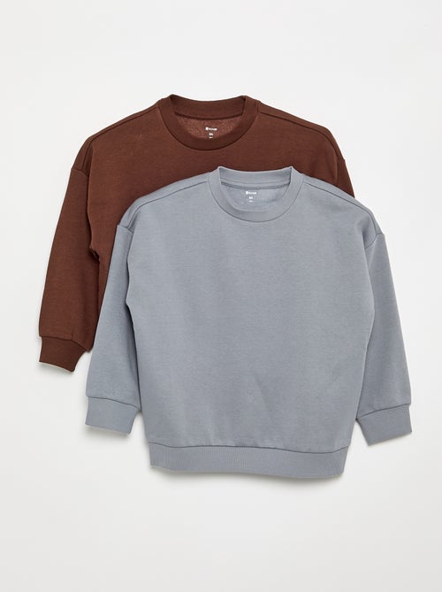 2er-Pack unifarbene Sweatshirts - Kiabi