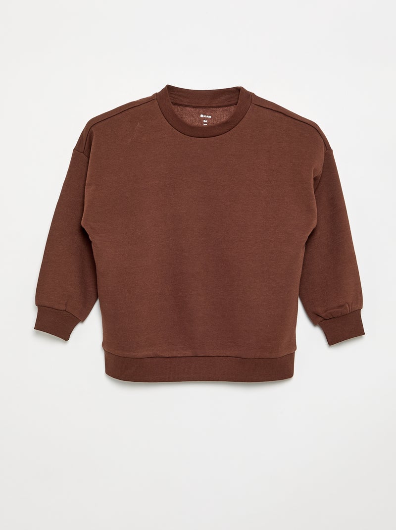 2er-Pack unifarbene Sweatshirts Marron - Kiabi