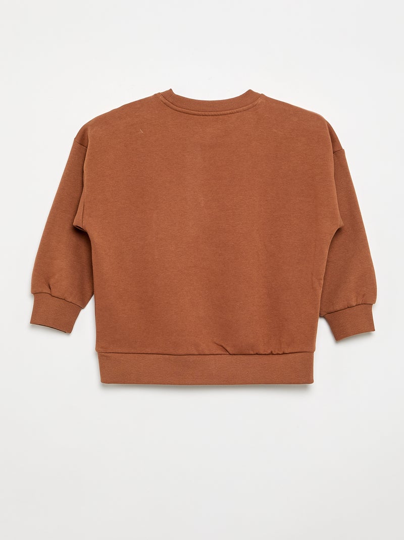 2er-Pack unifarbene Sweatshirts Marron - Kiabi