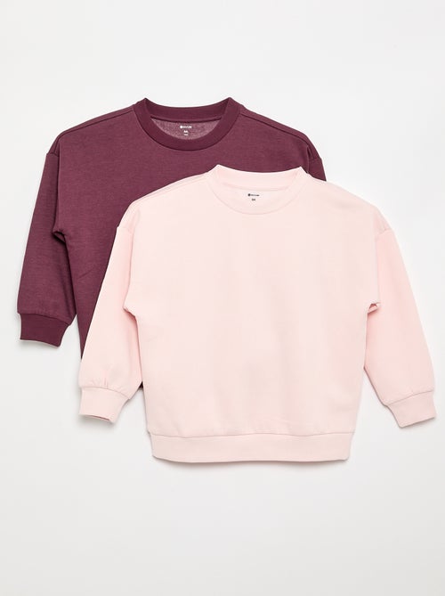 2er-Pack unifarbene Sweatshirts - Kiabi