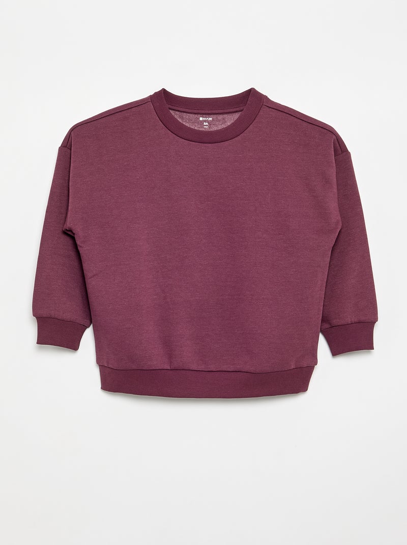 2er-Pack unifarbene Sweatshirts Rose - Kiabi
