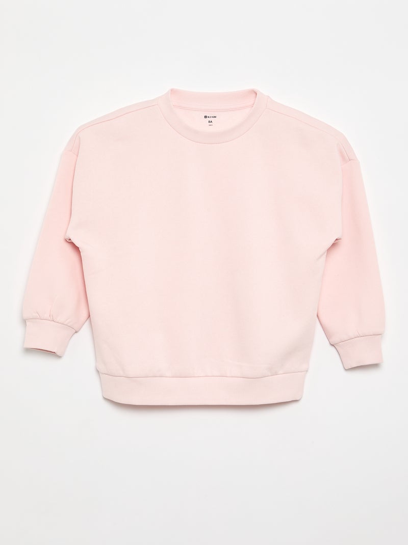 2er-Pack unifarbene Sweatshirts Rose - Kiabi
