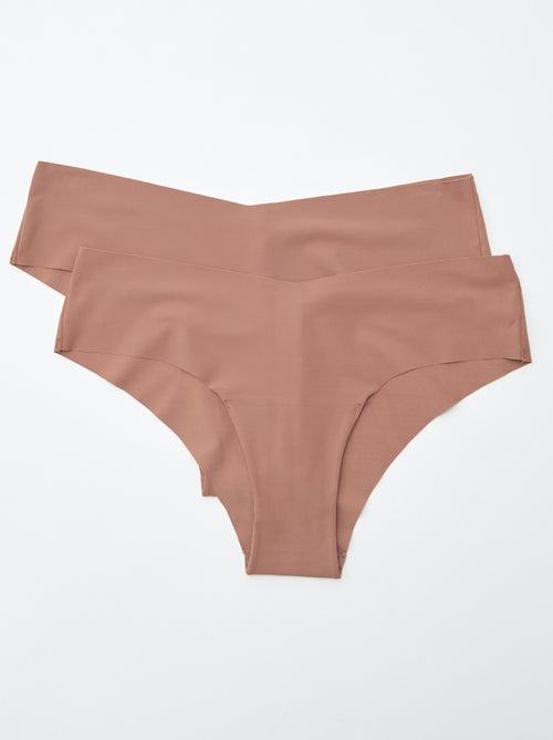 2er-Pack unsichtbare Mikrofaser-Shortys - Kiabi