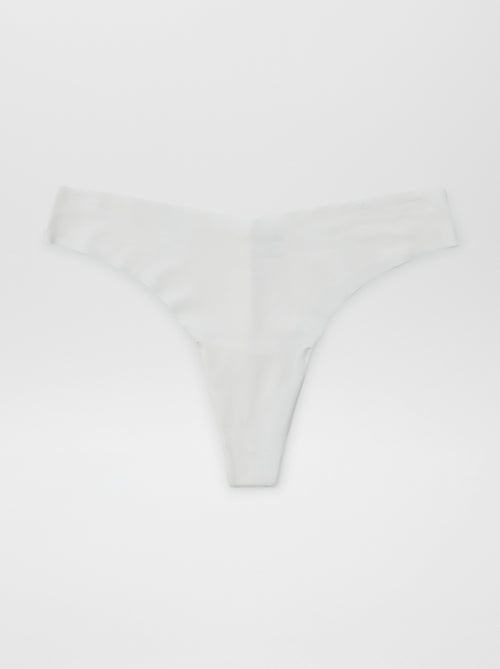 2er-Pack unsichtbare Tangas aus Mikrofaser - Kiabi