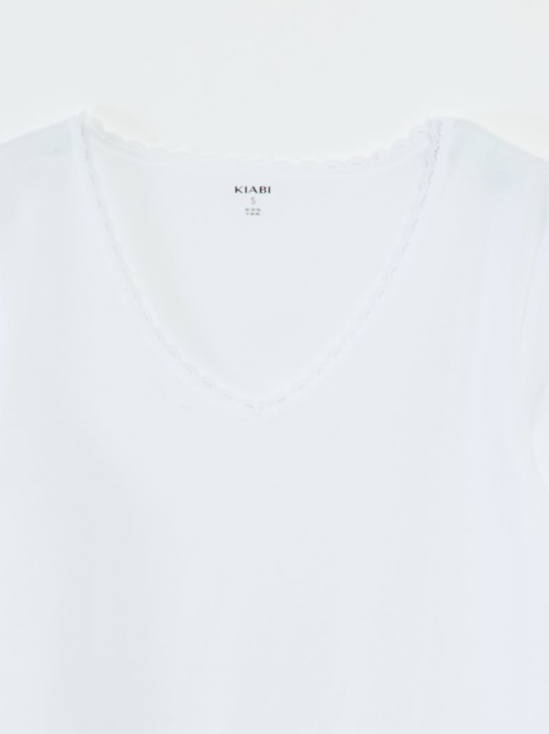 2er-Pack Unterzieh-T-Shirts Weiß - Kiabi
