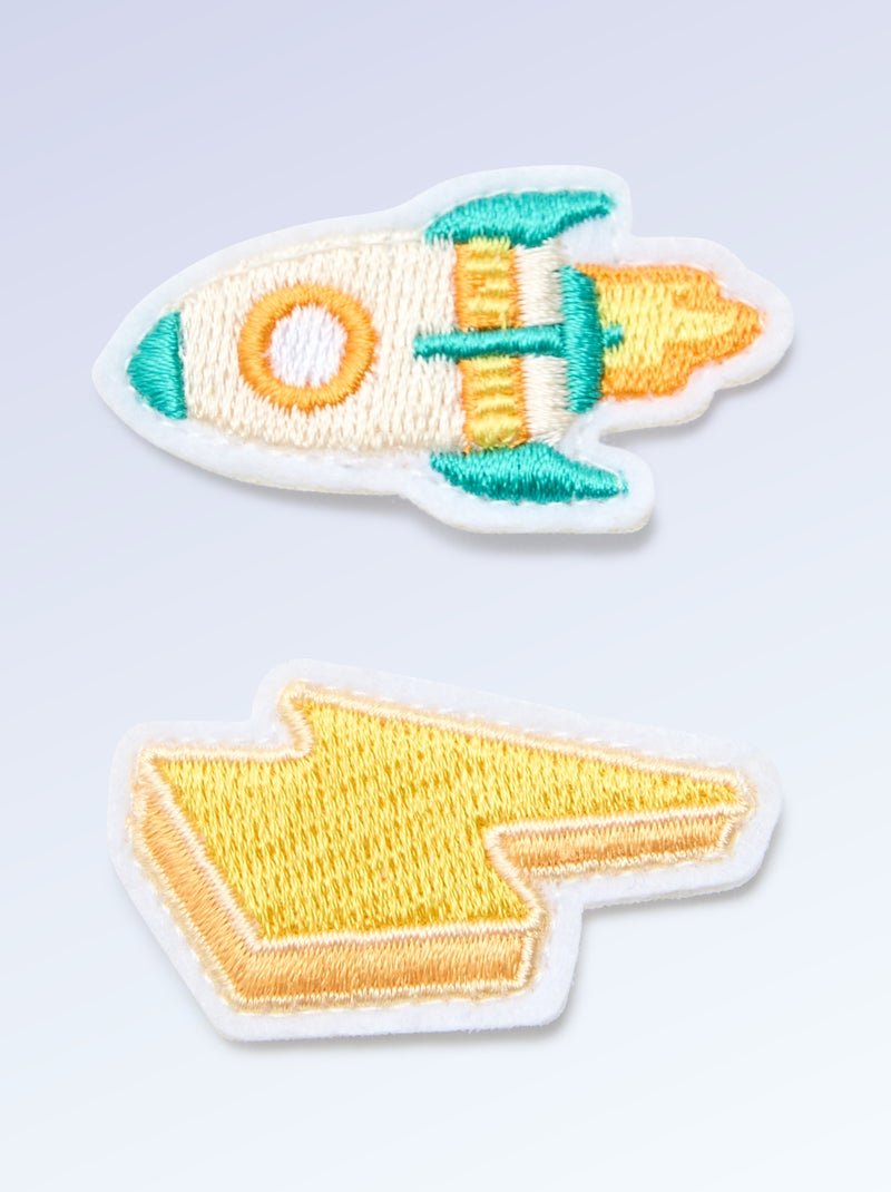 2er-Set Aufsteck-Patches zum Personalisieren deiner 'Kitchoun'-Sneakers Blau - Kiabi