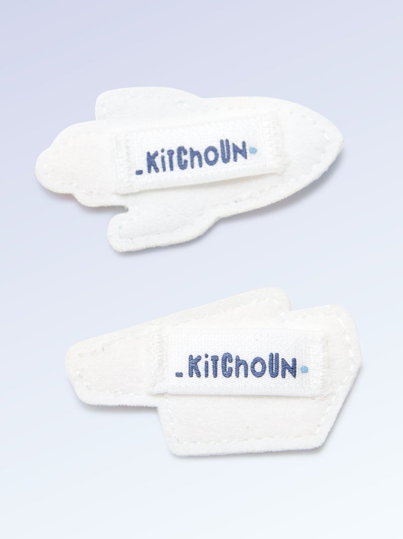 2er-Set Aufsteck-Patches zum Personalisieren deiner 'Kitchoun'-Sneakers Blau - Kiabi