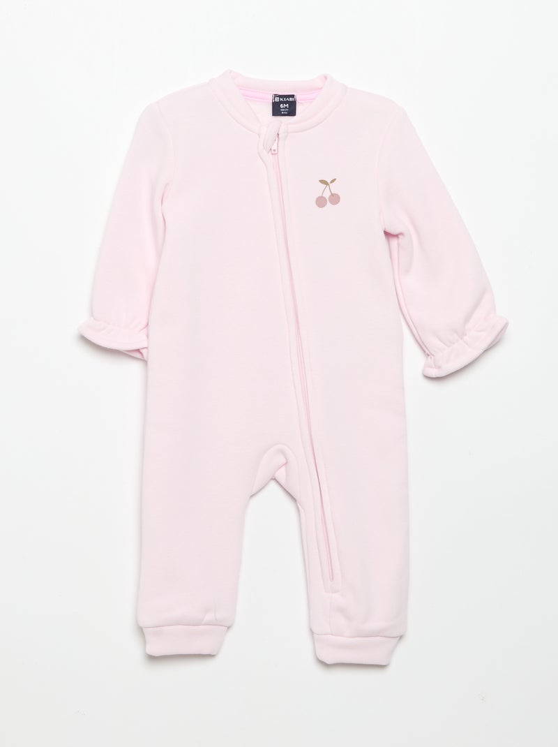 2er-Set Fleece-Schlafanzüge Rose - Kiabi