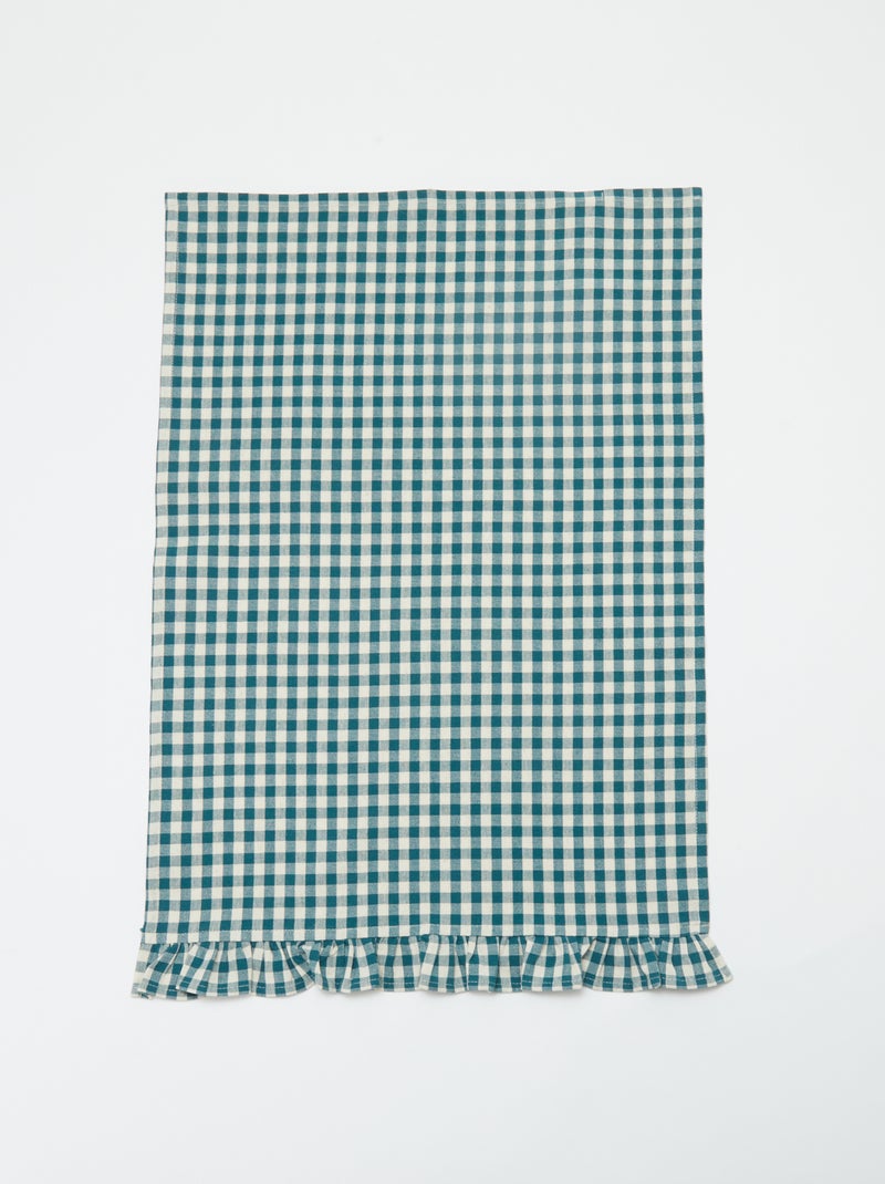 2er-Set Geschirrtücher mit Rüschen BLAU - Kiabi