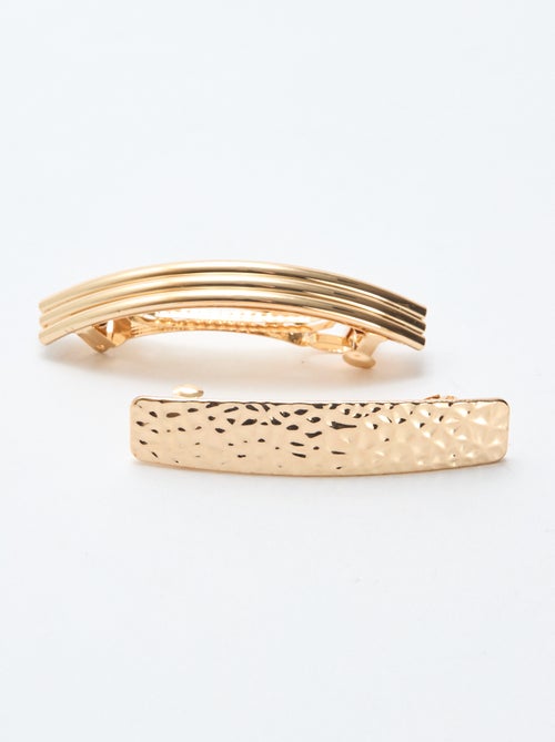2er-Set goldene Haarspangen - Kiabi