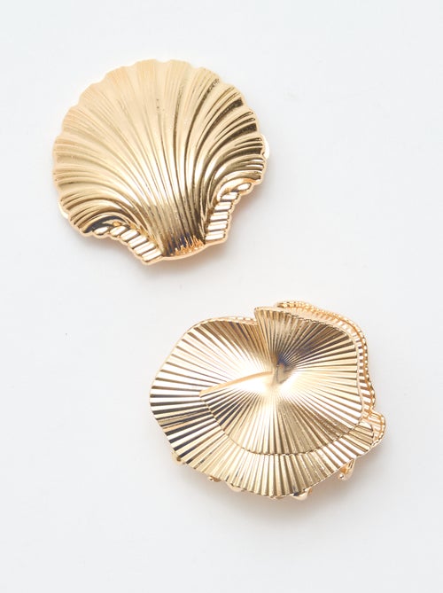 2er-Set goldfarbener Schmuck-Haarspangen - Kiabi