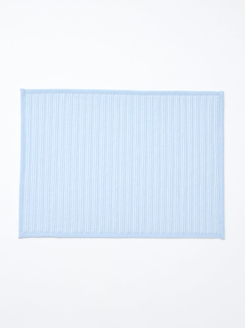 2er-Set karierte Tischsets Blau - Kiabi
