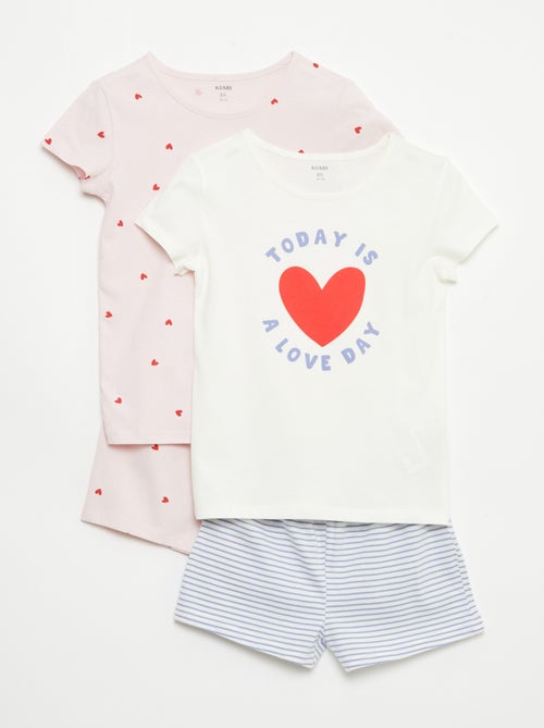 2er-Set kurze Pyjamas aus Baumwolljersey - Kiabi