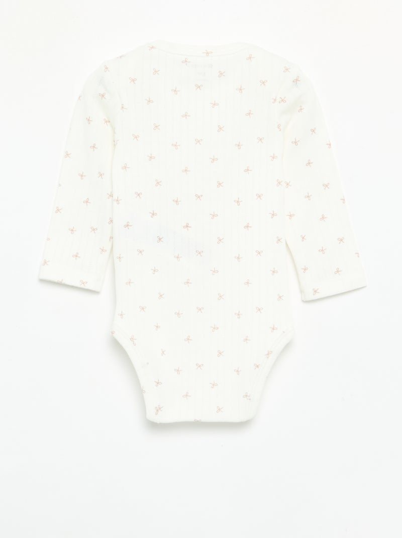2er-Set Langarm-Bodys Beige - Kiabi