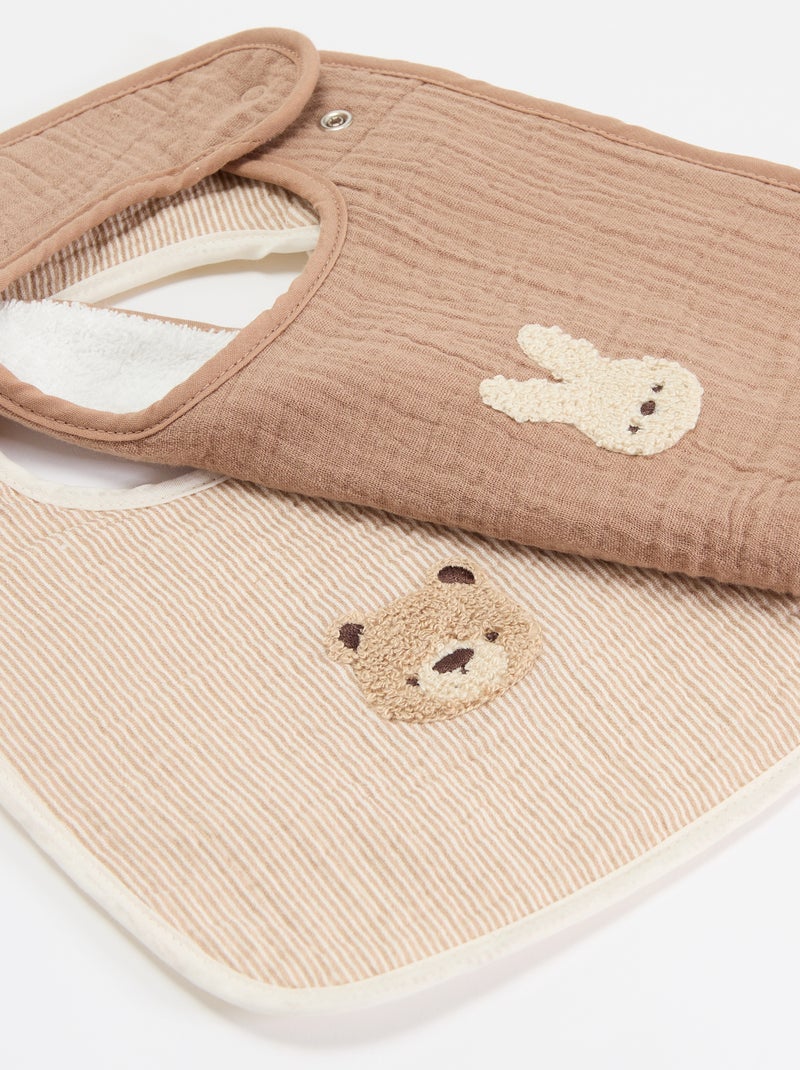 2er-Set Lätzchen Beige - Kiabi