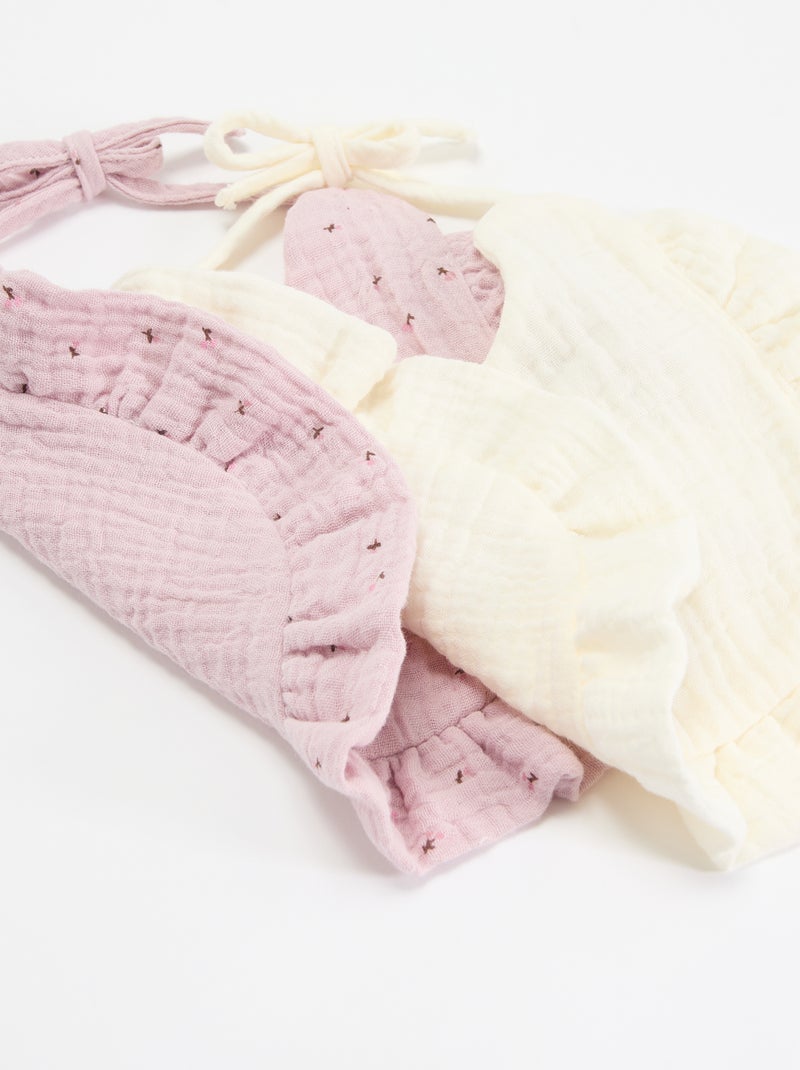 2er-Set Lätzchen mit Rüschen Rose - Kiabi