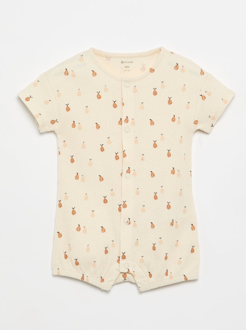 2er-Set leichte Schlafanzüge Beige - Kiabi
