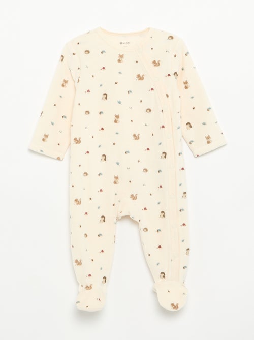 2er-Set Samtpyjamas mit Füssen - Kiabi
